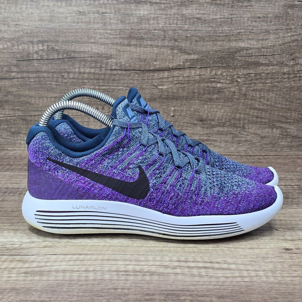Nike LunarEpic Low Flyknit 2 Women's Sz 7.5-8 Purple Teal Shoes MISMATCHED SIZES